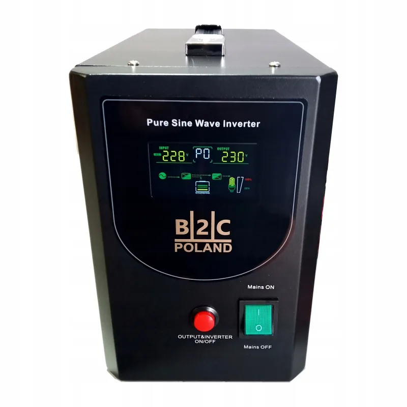 Zasilacz awaryjny UPS 1500 VA / 1050 W, czysty sinus, 12 V, do pieca CO — zdjęcie 5